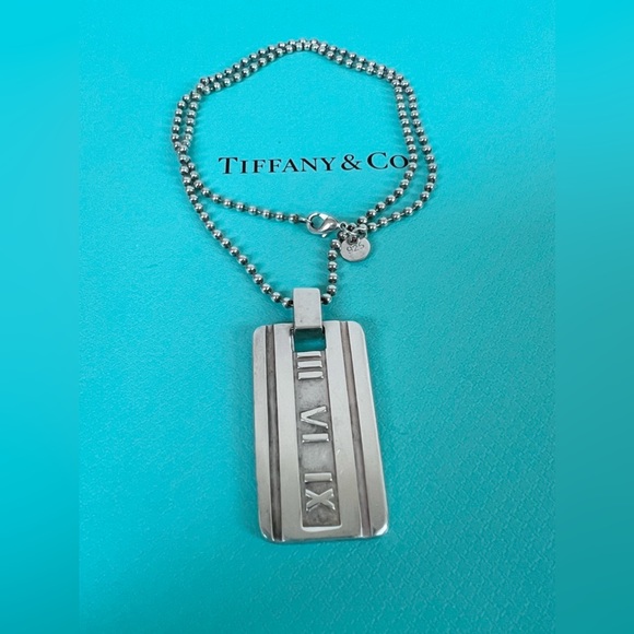 🔴Authentic TIFFANY & CO Numerical Dog Tag Necklace 🔴 - Picture 3 of 10